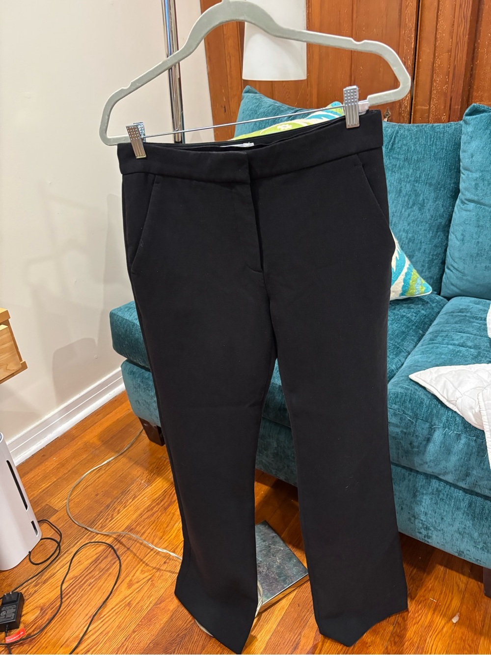 A.L.C. Black Straight-Leg Trousers